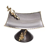 Decorium 20 Cm Ayaklı Kare Kase Nature - 1