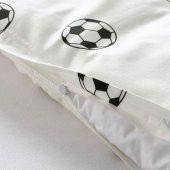 Tek Kişilik Çocuk Nevresim Takımı 150x200/50x60 cm Futbol Temalı MeridyenDukkan Siyah-Beyaz - 4
