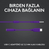Logitech G333 Mor Mikrofonlu Oyuncu Kulaklığı - 5