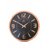 Eastar Rose Metal Çerçeveli Bombe Camlı İthal Sessiz Mk Kabartma Rakamlı Duvar Saati E2775 RB - 1