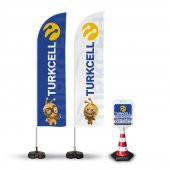 Turkcell Reklam Yönlendirme Tanıtım Yelken Bayragı ve Kücük Duba - 1