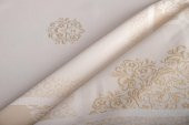 Finezza Viyana Lüx Jakar  Kumaş Bej Masa Örtüsü Dikdörtgen 160x320 cm - 1113 - 11