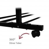 Kanat Elegant Tekerlekli Ayaklı Elbise Askısı - 5