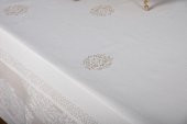 Finezza Viyana Lüx Jakar Kumaş Taş Masa Örtüsü  Dikdörtgen 160x320 cm - 1116 - 8
