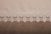 Finezza Esra Lüx Dantelli Keten Kumaş Bej Masa Örtüsü 160x230 cm - 1117 - 6