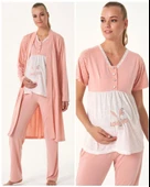 Feyza 4481 Hamile Lohusa Spor 3 Lü Pijama Takımı - 1