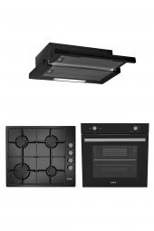 EXEP EKONOMİK EMAYE SİYAH 3LÜ ANKASTRE SET ( E5E - EO330 - EF200 ) - 1