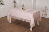 Finezza Esra Lüx Dantelli Keten Kumaş Pudra Masa Örtüsü 160x230 cm - 1120 - 1