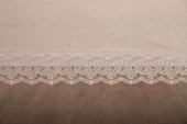 Finezza Beril Lüx Dantelli Keten Kumaş Bej Masa Örtüsü 160x230 cm - 1121 - 6