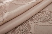 Finezza Beril Lüx Dantelli Keten Kumaş Bej Masa Örtüsü 160x230 cm - 1121 - 7