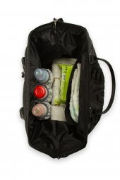 Bagmori Siyah Baby Bag Nakışlı Puf Şişme Anne Bebek Bakım Çanta - 5