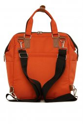 Bagmori Kiremit Baby Bag Baskılı Cepli Anne Bebek Bakım Sırt Çantası - 3