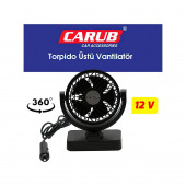 Carub Oto Vantilatör Torpido Üstü Çift Kademeli Ayarlı 12 Volt - 2