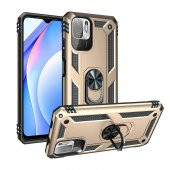 Xiaomi Redmi Note 10 5G Kılıf Yüzüklü Standlı Manyetikli Armor Zırh - 4