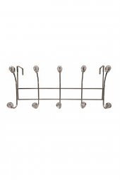 10lu Kapı Arkası Metal Askı Kristal Boncuklu - 2