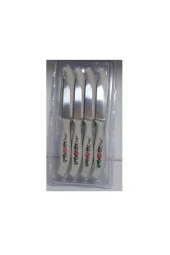 Beyaz Desenli Meyve Bıçağı - 12 Adet - 1