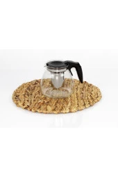 Plastik Kulplu Süzgeçli Cam Demlik - 1