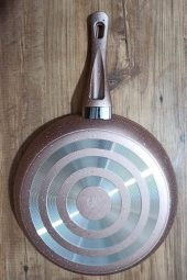 Sultan Tek Saplı Ezme Granit Tava 30 Cm - Gülkurusu - 3