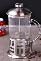 Miraç Cam Metal Saplı French Press 600 ml - 1
