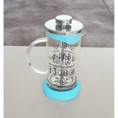 French Press Bitki Çayı Demliği Mavi 350  ml - 2