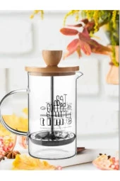 Bambu Kapaklı French Press 600 Ml - 1