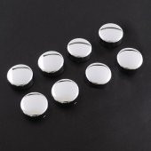 Dekoratif Vida Kapağı Kapatıcı 15 mm Parlak Krom Metal Vida Tapası Tıpası (10 ADET) - 2
