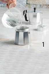 SPRENDA Moka Pot Express- Espresso Kahve Demleme Makinesi 3 Kişilik Aliminyum Ocak Üstü 3Cup - 2