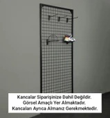 Sık Telli Tel Raf - Tel Pano Stand, Duvar Askılığı  75x200 cm - 5
