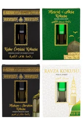 Kabe Örtüsü Kokusu Mescidi Aksa kokusu Makamı İbrahim Kokusu ve Medine Ravza Kokusu Alkolsüz Esans 3ml thumbnail 1