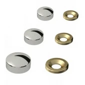 Dekoratif Vida Kapağı Kapatıcı 15 mm Parlak Krom Metal Vida Tapası Tıpası (50 ADET) - 5