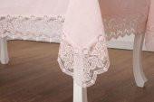 Finezza Beril Lüx Dantelli Keten Kumaş Pudra Masa Örtüsü 160x230 cm - 1124 - 5
