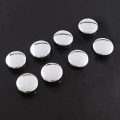 Dekoratif Vida Kapağı Kapatıcı 15 mm Parlak Krom Metal Vida Tapası Tıpası (100 ADET) - 2