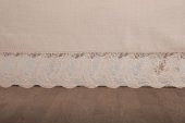 Finezza Narin Lüx Dantelli Keten Kumaş Bej Masa Örtüsü 160x230 cm - 1125 - 6
