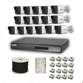 Hikvision 2mp Mikrofonlu 16 Kameralı 1TB Disk Tak Çalıştır Hazır IP Kamera Seti - 1