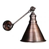 mylights  vintage rustik bakır eskitme fırcalanmış huni aplik  çift mafsalı - 2
