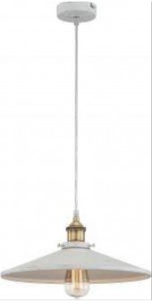 MYLİGHTS RETRO  RUSTİK  MAT BEYAZ  METAL SARKIT AVİZE 40 CM - 1
