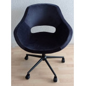 Sekreter Koltuğu Siyah Metal Ayaklı Döküm Sünger - 3