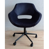 Sekreter Koltuğu Siyah Metal Ayaklı Döküm Sünger - 5