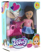 Lovely Mini Bebek Pembe Sepetli Evcil Hayvanlı Oyun Seti - 1