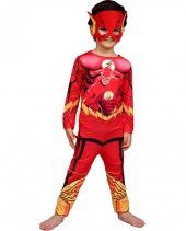 Flash Kostümü Çocuk - Flash Kostüm ve Maske Full Set - 1