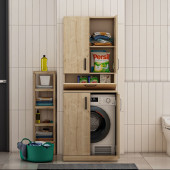 BMdekor Çamaşır Makinesi Dolabı Poyraz Meşe - 3