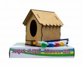 Boyama Ahşap Kuş Evi Seti - 1