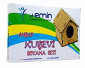 Boyama Ahşap Kuş Evi Seti - 3
