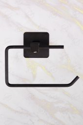 vipgross Siyah Banyo Duvara Monte Tuvalet Kağıdı Tutacağı/Tuvalet Kağıtlık - 4