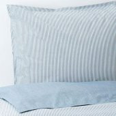 Çift Kişilik Nevresim Takımı IKEA,MeridyenDukkan Açık Mavi Renk Çizgili 240x220 Cm Nevresim Takımı - 4
