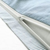 Çift Kişilik Nevresim Takımı IKEA,MeridyenDukkan Açık Mavi Renk Çizgili 240x220 Cm Nevresim Takımı - 5