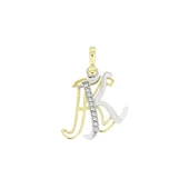 Altın K Harfi Kolye Ucu T003958 - 1