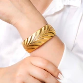 26 gr(gram) 25 mm 22 Ayar İşçiliksiz Bilezik TBC0025-26 thumbnail 2