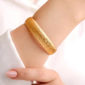 18 gr(gram) 15 mm 22 Ayar İşçiliksiz Bilezik TCNC018-2 - 2