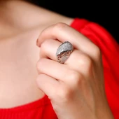 Taşlı Altın Yüzük T012718 - 2